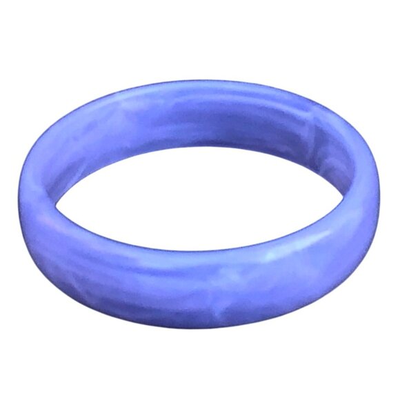 Vintage Pastel Purple Translucent Marbled Lucite Bangle Bracelet Size Large - Picture 3 of 6